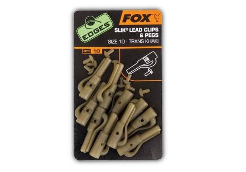 Fox Slik lead clips & pegs size 10